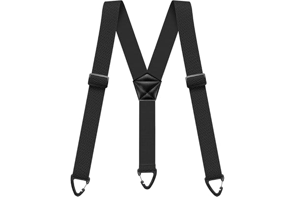 Suspenders for Men Heavy Duty 1.5 Inch Mens Suspenders Elastic Braces with 3 Plastic Snap Loop for Outdoor Work