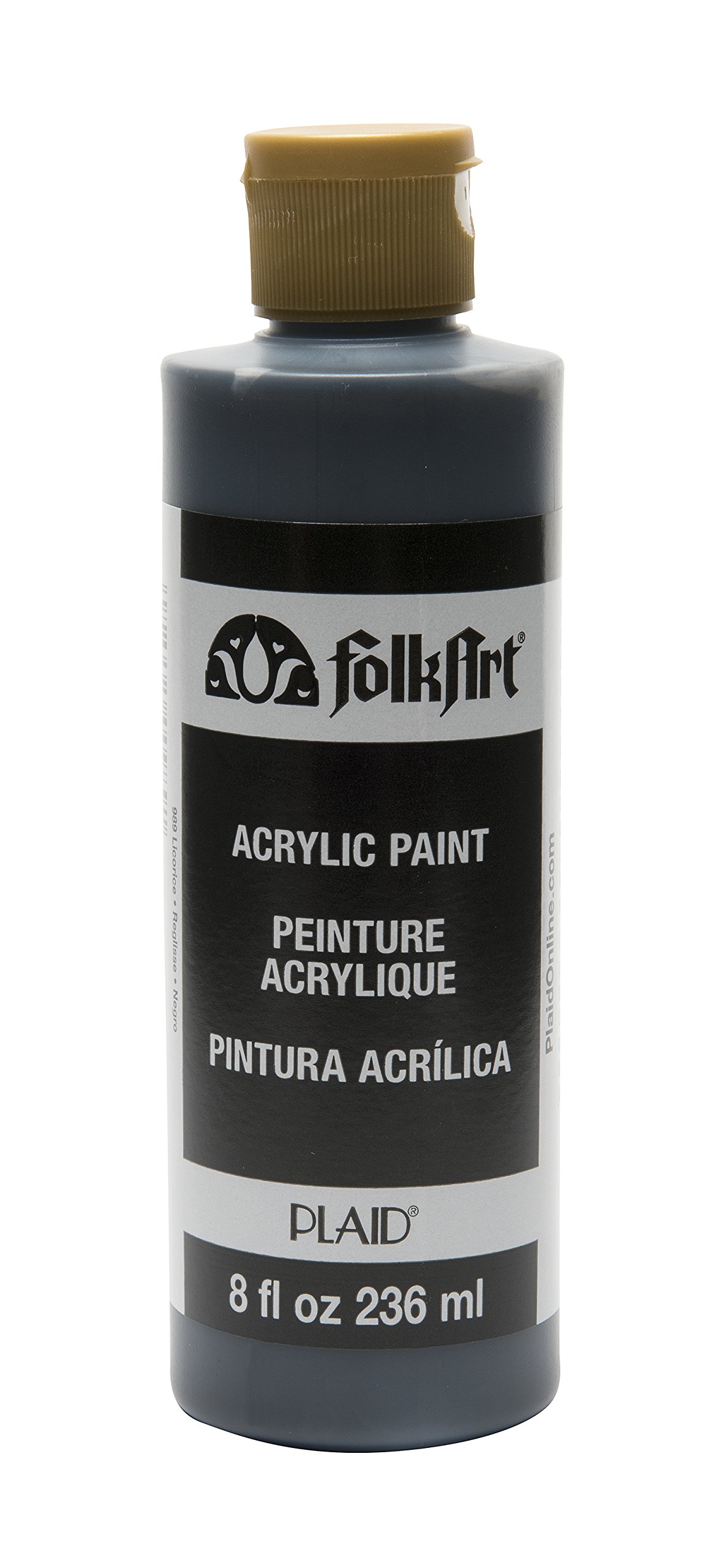 FolkArt Acrylic Paint in Assorted Colors (8 oz), K989, Licorice