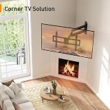 Perlegear Corner TV Wall Mount 32-75 Inch 180° Swivel 822mm Reach 45kg view 5