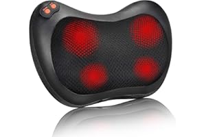 iKristin Back Massager, Shiatsu Neck Massager with Heat, Electric Back Massager for Shoulder, Back, Leg, Deep Tissue Kneading Massage to Relief Muscles, Massage Pillow for Mom/Dad/Women/Men
