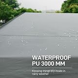EVER ADVANCED Outdoor Shelter 3000mm Water Resistant Carport Tent Gray view 5