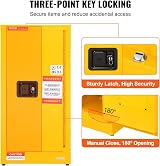 VEVOR 30 Gal Galvanized Steel Flammable Safety Cabinet 18"x18"x35.4" NFPA OSHA view 7
