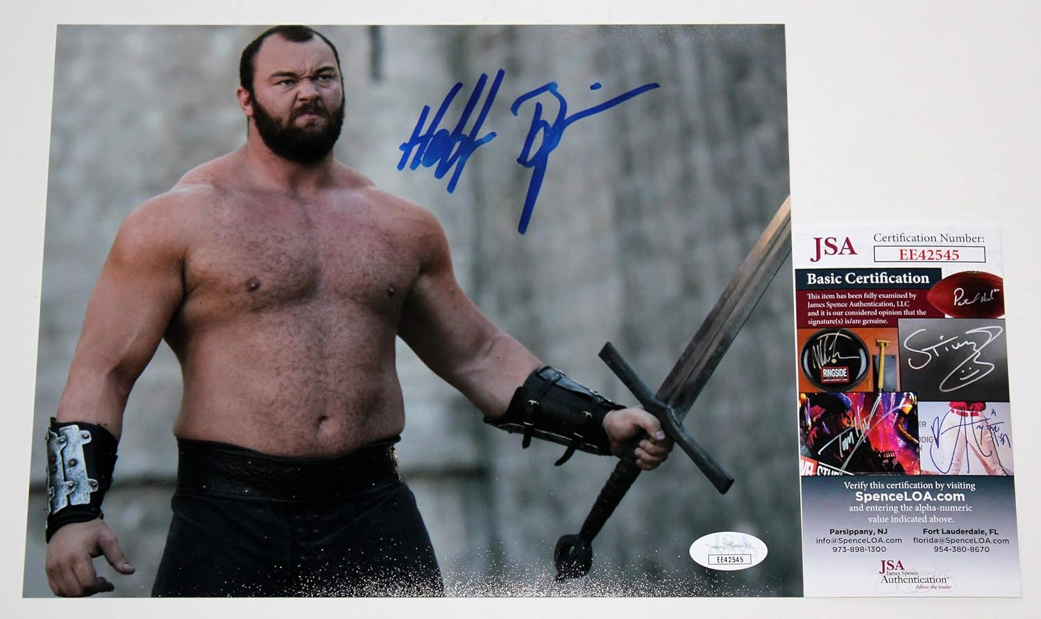 Hafthor Bjornsson Signed 8x10 Game Of Thrones The Mountain Photo W Jsa Coa At Amazon S Entertainment Collectibles Store