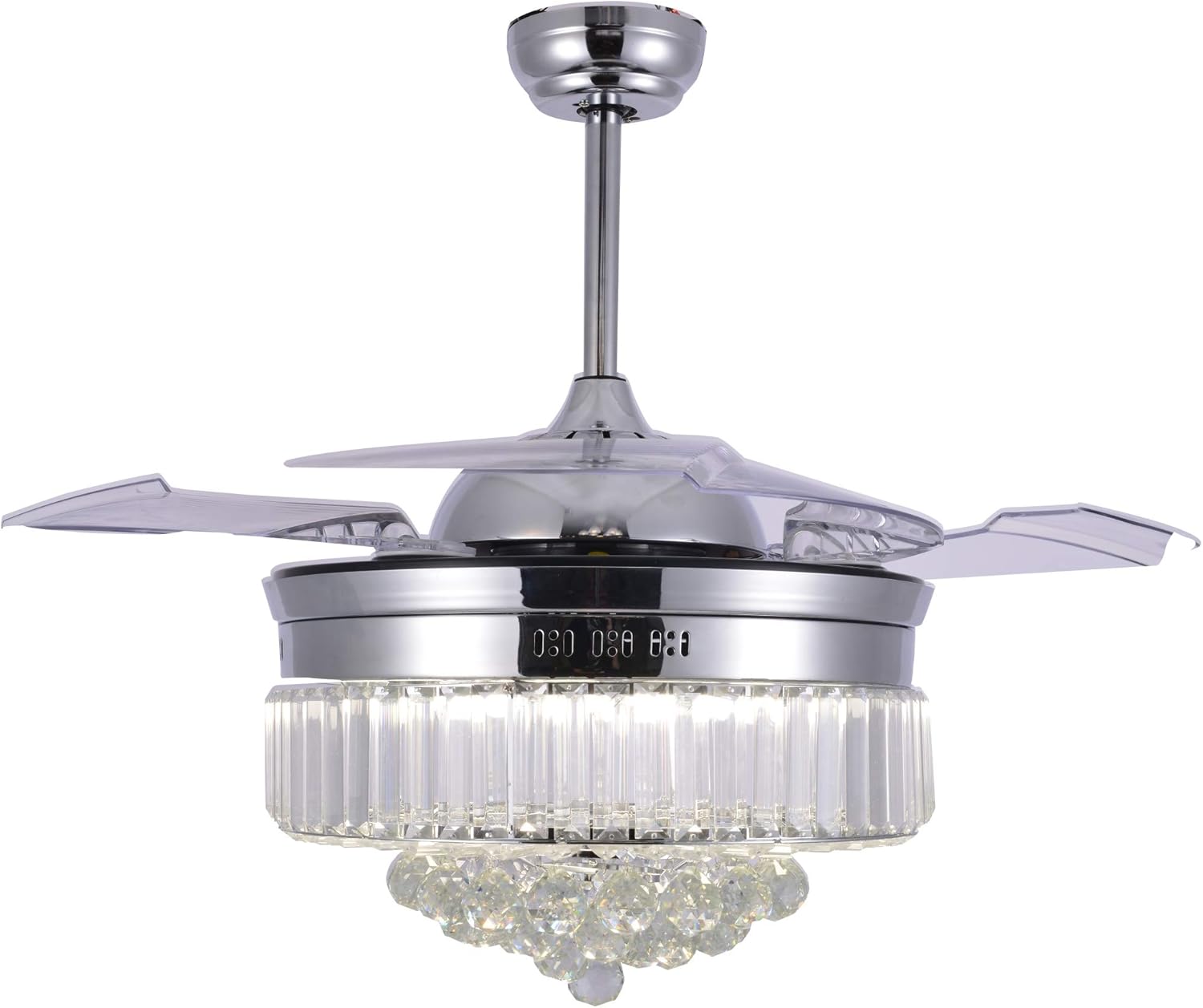 Bella Depot Modern Drum Ceiling Fan, 42" 3 Bladeless