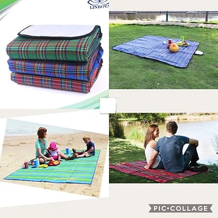 Skywalk Foldable and Portable Water-Resistant Outdoor Picnic Mat Rug, Multi-Purpose for Beach, Camping, Hiking, 150X180 cm (Assorted Design)