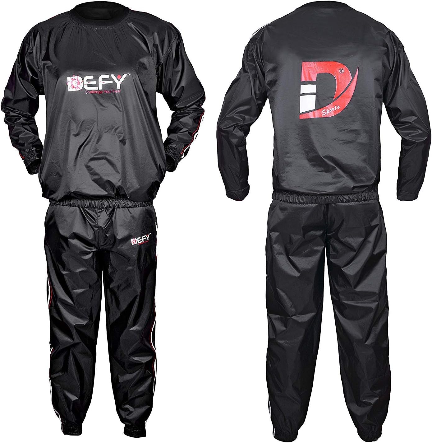 DEFY® Heavy Duty Sauna Sweat Suit Exercise Training Gym Suit Fitness, Weight Loss, Anti-Rip New