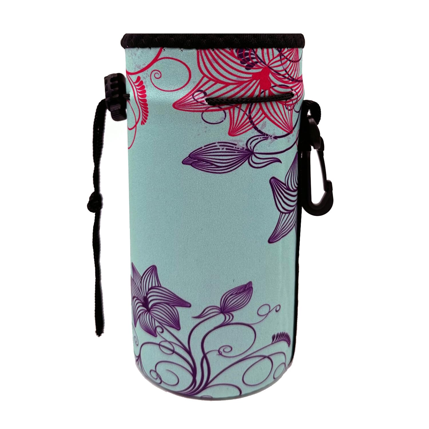 AMMKRO Neoprene Bottle Sleeve, Portable Insulator Cover for 18-20 Oz Water Bottle - Flower