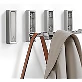 VOSEPO Folding Wall Hook, 4Pcs Foldable Coat Hooks Mounted, Heavy Duty Zinc Alloy No Rust Fold Up Hooks for Hanging Coat, Tow