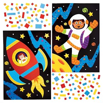 Amazoncom Baker Ross Solar System Mosaic Kits Pack Of 4