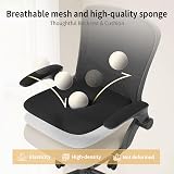 naspaluro Ergonomic Office Chair Swivel Mesh Back with Flip-up Armrests 360° view 5