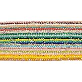 10 Strands Artificial Color Plating Faceted Beads Synthetic Colorful Crystal Beaded for Jewelry Making Necklace Decoration 3mm