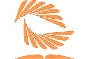 HOSOLEE 60 Pack 3 Inch Archery Vanes Drop-Shaped Fletching Fletches Plastic Vane for DIY Arrows Crossbow Bolts