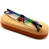 Featherweight Slim Half Rim Memory Flex Reading Glasses With Anti-reflective AR Coating