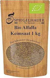 Bio Alfalfa Luzerne Keimsaat - Sprossensamen für die Zucht von Alfalfasprossen - der natürliche Energiespender - lecker in Salaten - Inhalt: 1 kg Alfalfa Samen