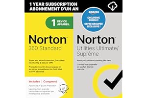 Norton 360 Standard, Antivirus software for 1 Device, with Norton Utilities Ultimate BUNDLE [Download]