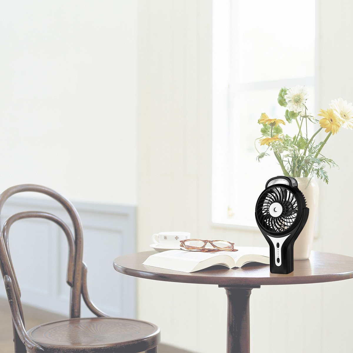 isYoung USB Ventilator Mini Fan mit Kühlung -schwarz