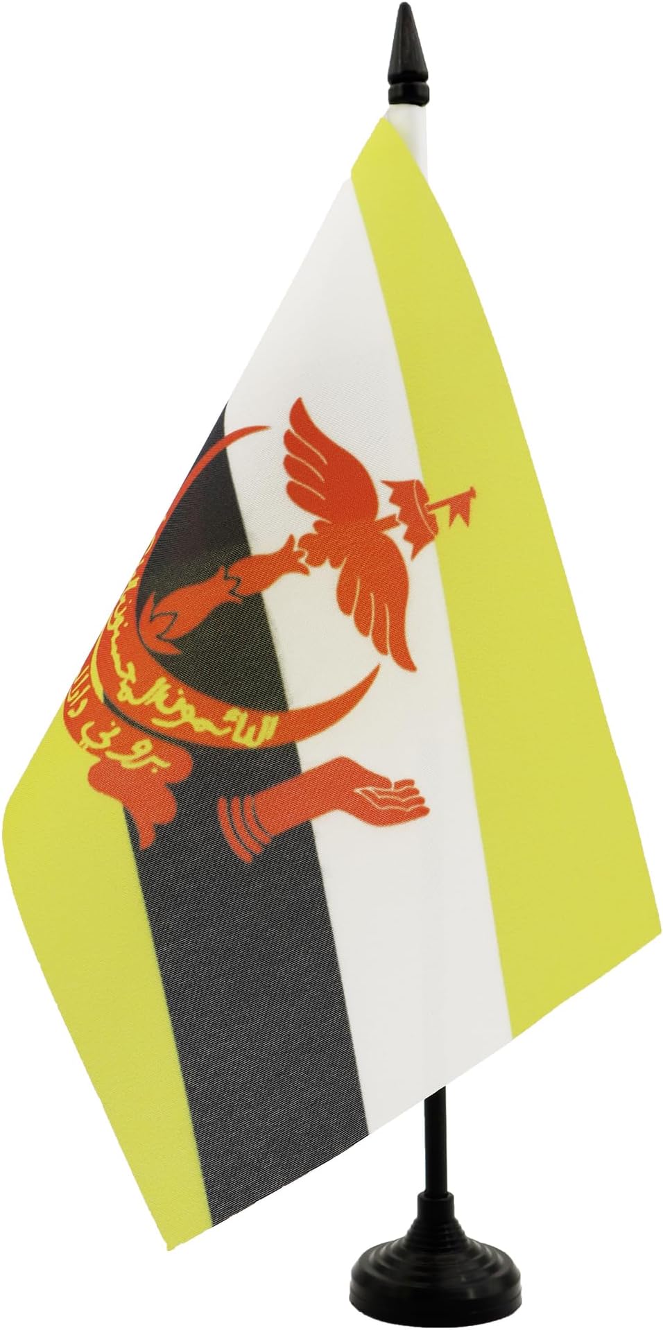 AZ FLAG Brunei Table Flag 5x8 in 21x14 cm Polyester Desk Flag with Pole & Base