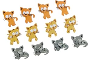 Eyelet Outlet Shape Brads, Kitties