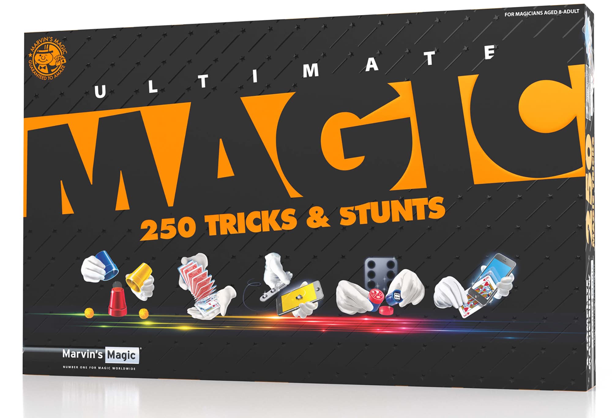 Marvin's Magic - 250 Tricks & Stunts - Kids Magic Set Ultimate Tricks & Illusions - Illusions For Kids - Includes Interactive Pranks, Magic Ups and Balls + Much More