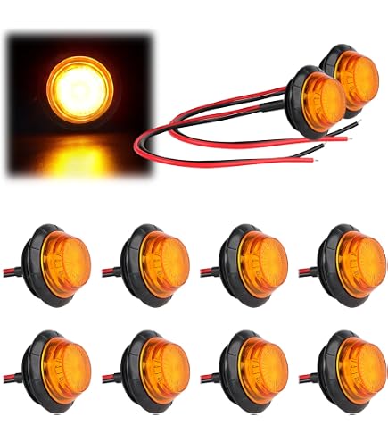 Amazon.com: GG Grand General 77661 Amber Rectangular Spyder 8-LED