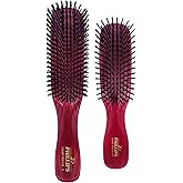Phillips Brush Light Touch 6 Ruby Red Hair Brush and Petite-sized Combo Pack