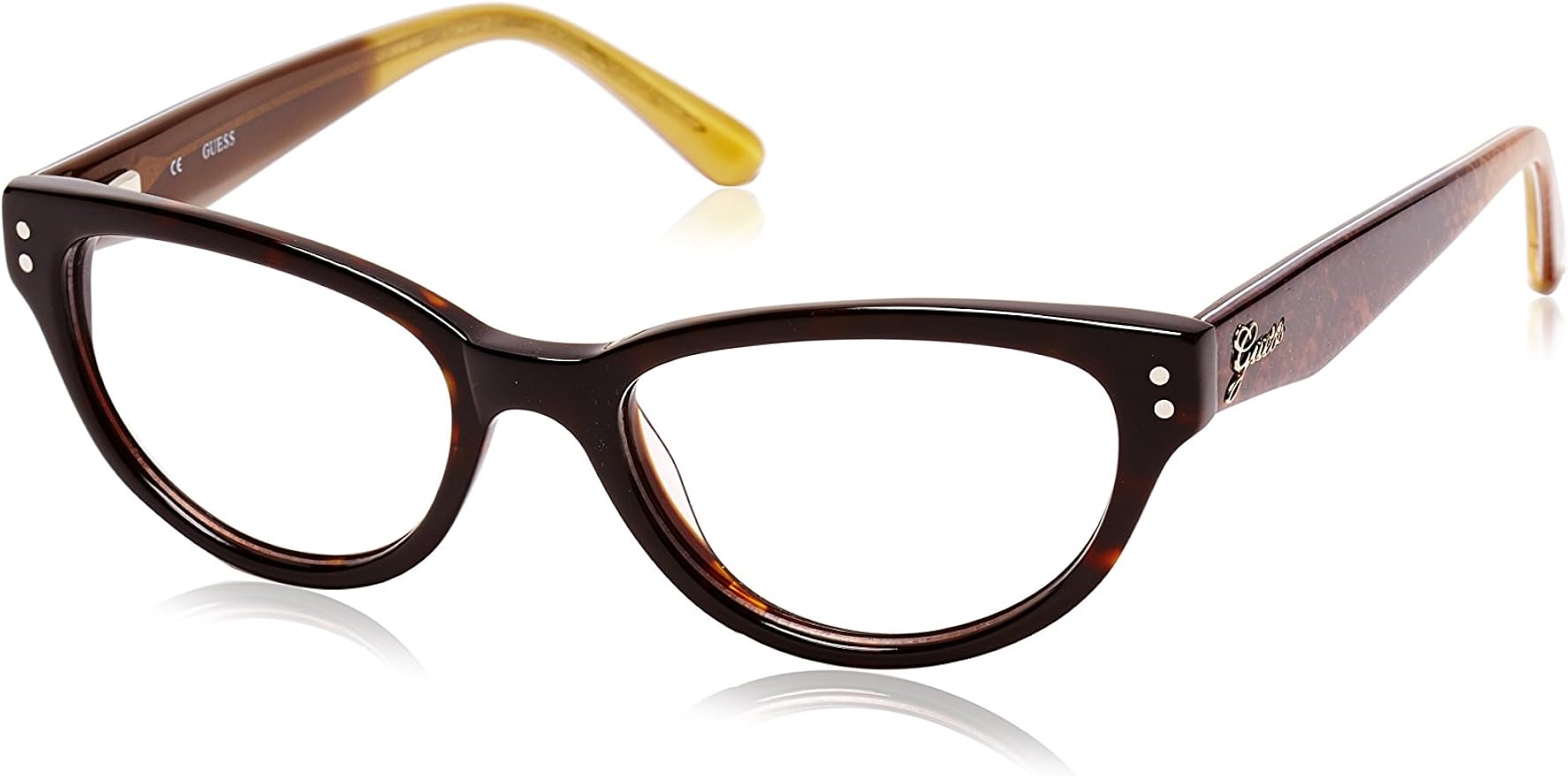 guess eyeglasses tortoise blue