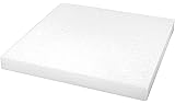 Rayher Polystyrene Sheet for Arts and Crafts, Square Foam Board in the Size 40x40x4cm, 30074000