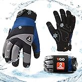 Vgo... -20℃/-4°F COLDPROOF,Winter Work Gloves, Oil Resistant, Water Resistant & Windproof Gloves(Black&Gray,SL7721FW)