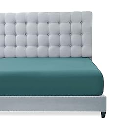 Toodou Teal Twin-XL Size Fitted Sheet-Brushed