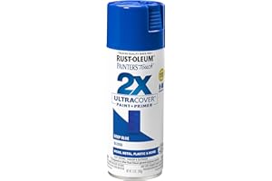 Rust-Oleum 334032 Painter's Touch 2X Ultra Cover Spray Paint, 12 oz, Gloss Deep Blue
