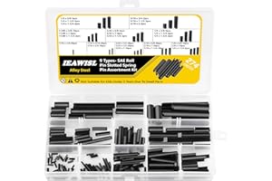 IEAWISL 274Pcs Roll Pins Assortment, 65Mn Steel Black Roll Pins - 1/4, 5/16, 11/80, 5/32, 1/5, 1/16, 2/25, 1/10, 1/8 for Home Automotive Repair