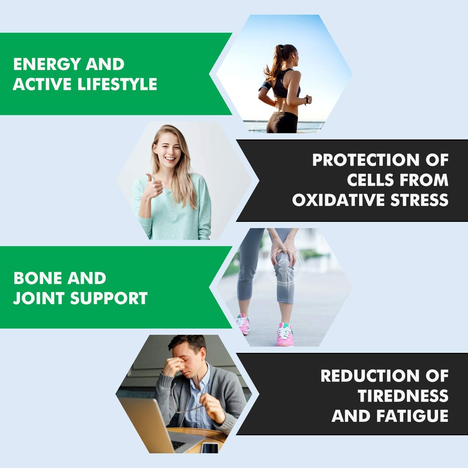 VitaBalance Collagen+ 60 Capsules for Skin Hair, Nails, Joints & Connective Tissue. Vitamin C & E, Iron - Image 4