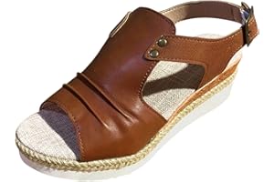 YHIWU Sandals Women Dressy Summer Platform Sandals Anti Slip Wedge Buckle Strap Womens Sandals Strappy Travel Shoes Sandals