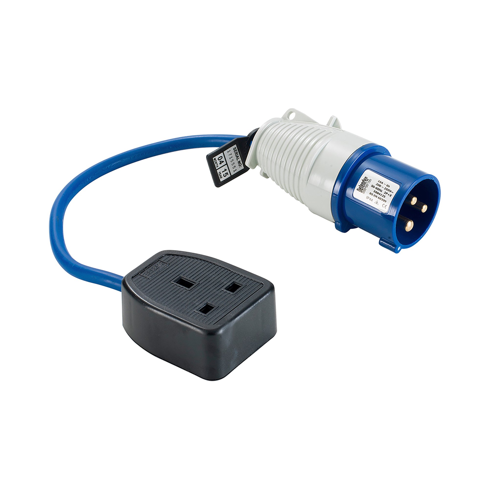 Defender Fly Lead Converter 16A - 13A 230V (E85300)