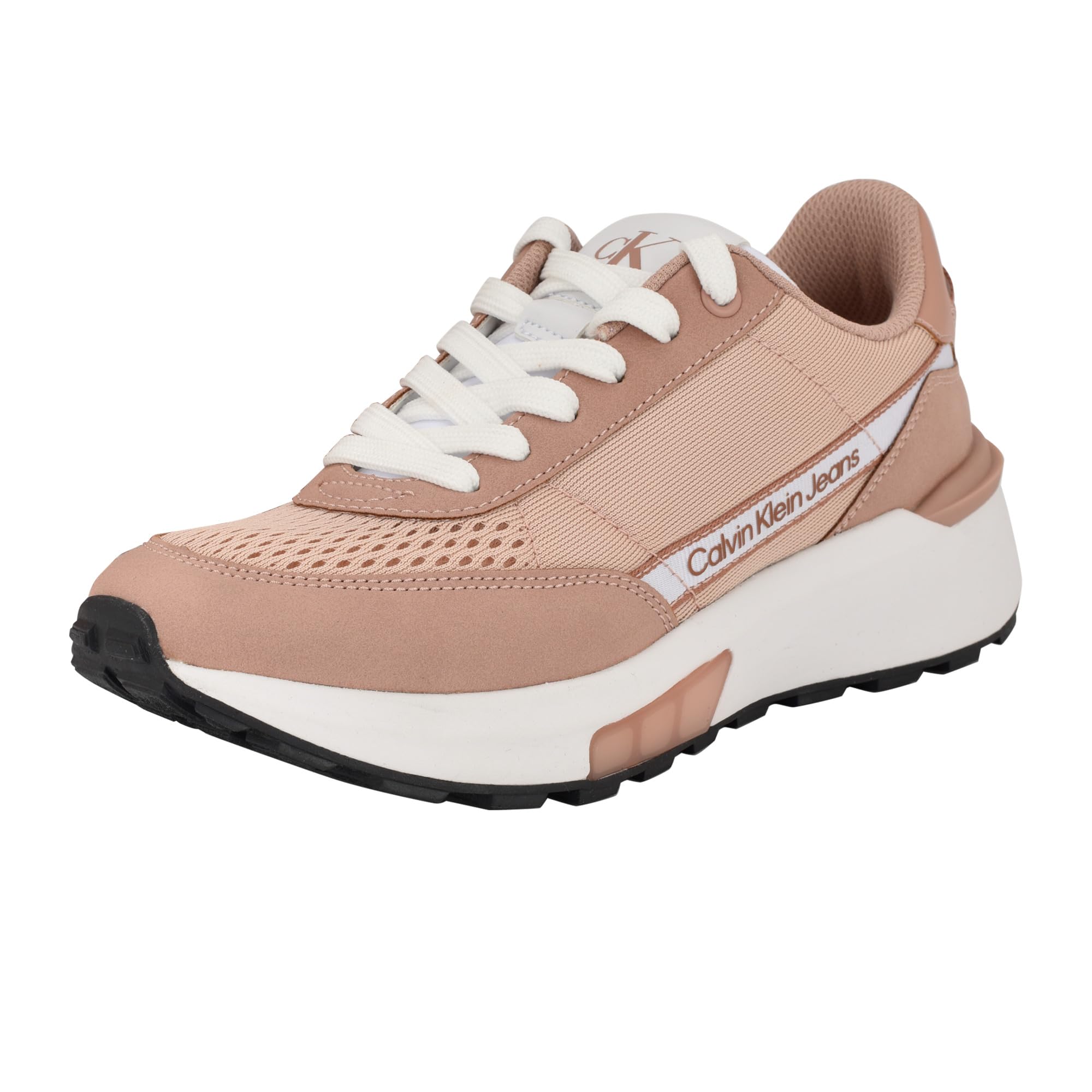 Calvin Klein Women’s Khalli Sneaker, Light Pink/White 680, 9.5