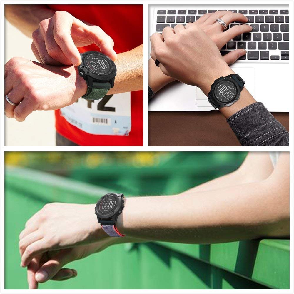 Accessori per smartwatches Fintie Cinturino Garmin Fenix 5X Leggero Sport  Loop Bands in Nylon Regolabile Cinturini di ricambio Accessori per Garmin  Fenix 3/Fenix 3 HR/Fenix 5X/Fenix 5X Plus Smartwatch Fenix 3 Nero