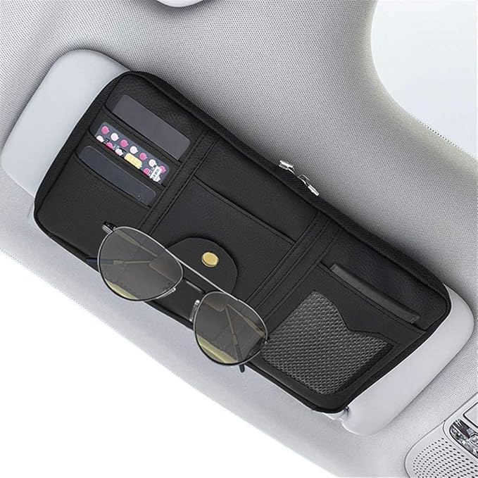 Car Sun Visor Organizer, Auto Interior Accessories Storage Pocket Auto