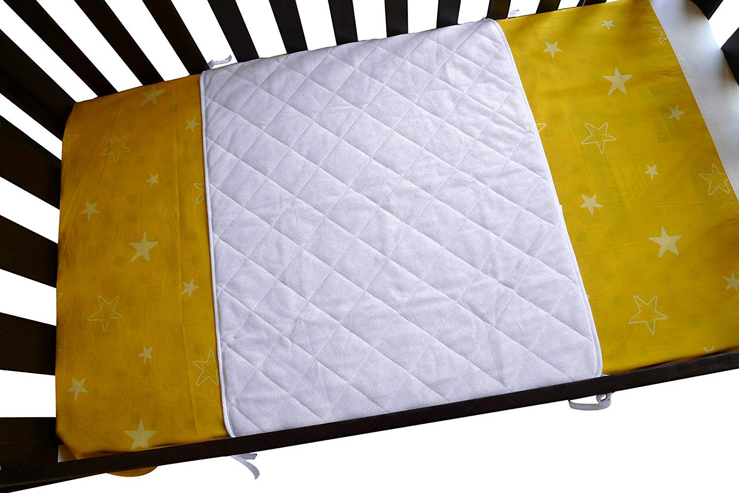 crib sheet saver with ties