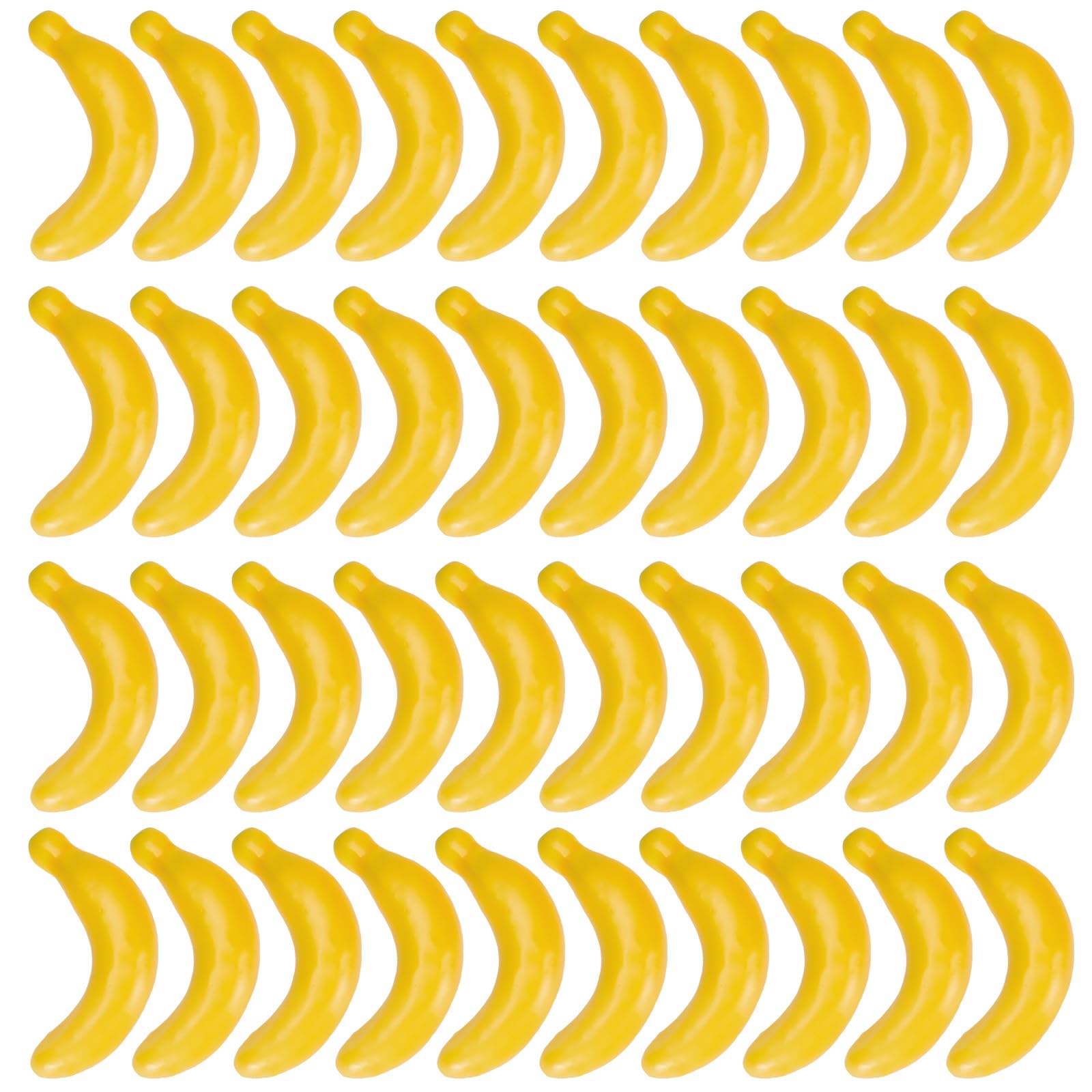 CRASPIRE 40Pcs Artificial Banana Mini Imitation Yellow Banana Decoration Decor Foam Lifelike Simulation Fake Fruit for Christmas Wedding Pretending Props Home Kitchen Model Play Crafts Decoration