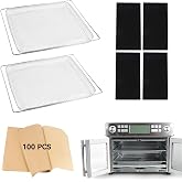 Air Fryer Accessories for Emeril Lagasse Dual Zone 25 QT Oven | Food-grade Materials, Includes Air Fryer Basket, Baking Pan, Baking Paper, Teflon Mats, Non-stick, Disposable Airfryer Liner