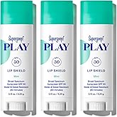 Supergoop! PLAY Lip Shield SPF 30 with Mint - 3 Pack - Hydrating, SPF Lip Balm - Moisturizing Lip Treatment For Dry Cracked Lips - Clean Ingredients & Broad Spectrum UV Protection