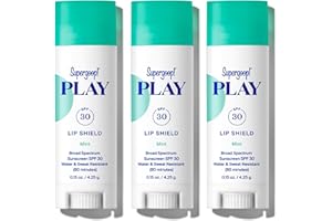 Supergoop! PLAY Lip Shield SPF 30 with Mint - 3 Pack - Hydrating, SPF Lip Balm - Moisturizing Lip Treatment For Dry Cracked Lips - Clean Ingredients & Broad Spectrum UV Protection