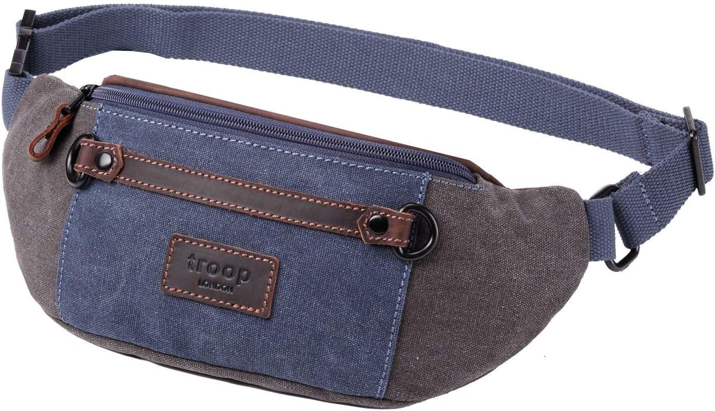 Troop London Canvas Leather Waist Packs Waist Bags for Men and Women