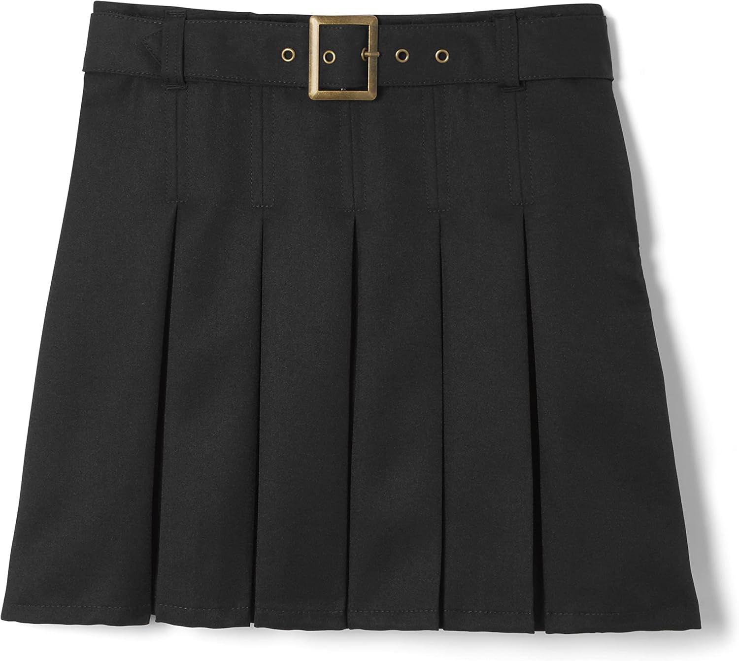 French Toast Girls' Pleated Scooter with Square Buckle Belt: Clothing