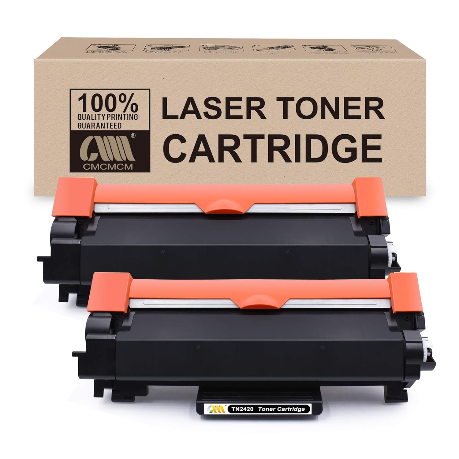 CMCMCM 2PK Compatible Toner Cartridge for Brother TN2420 TN 2420 Work