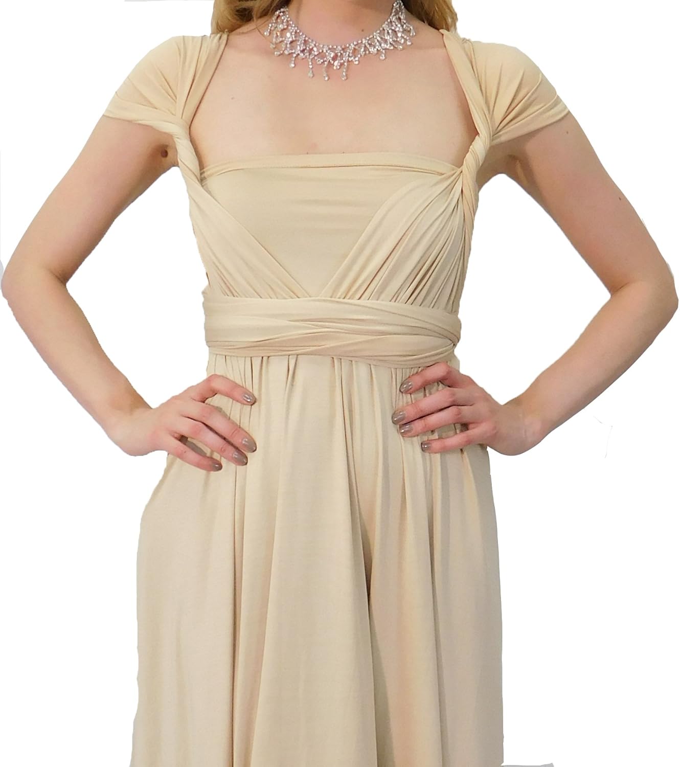 champagne multiway dress