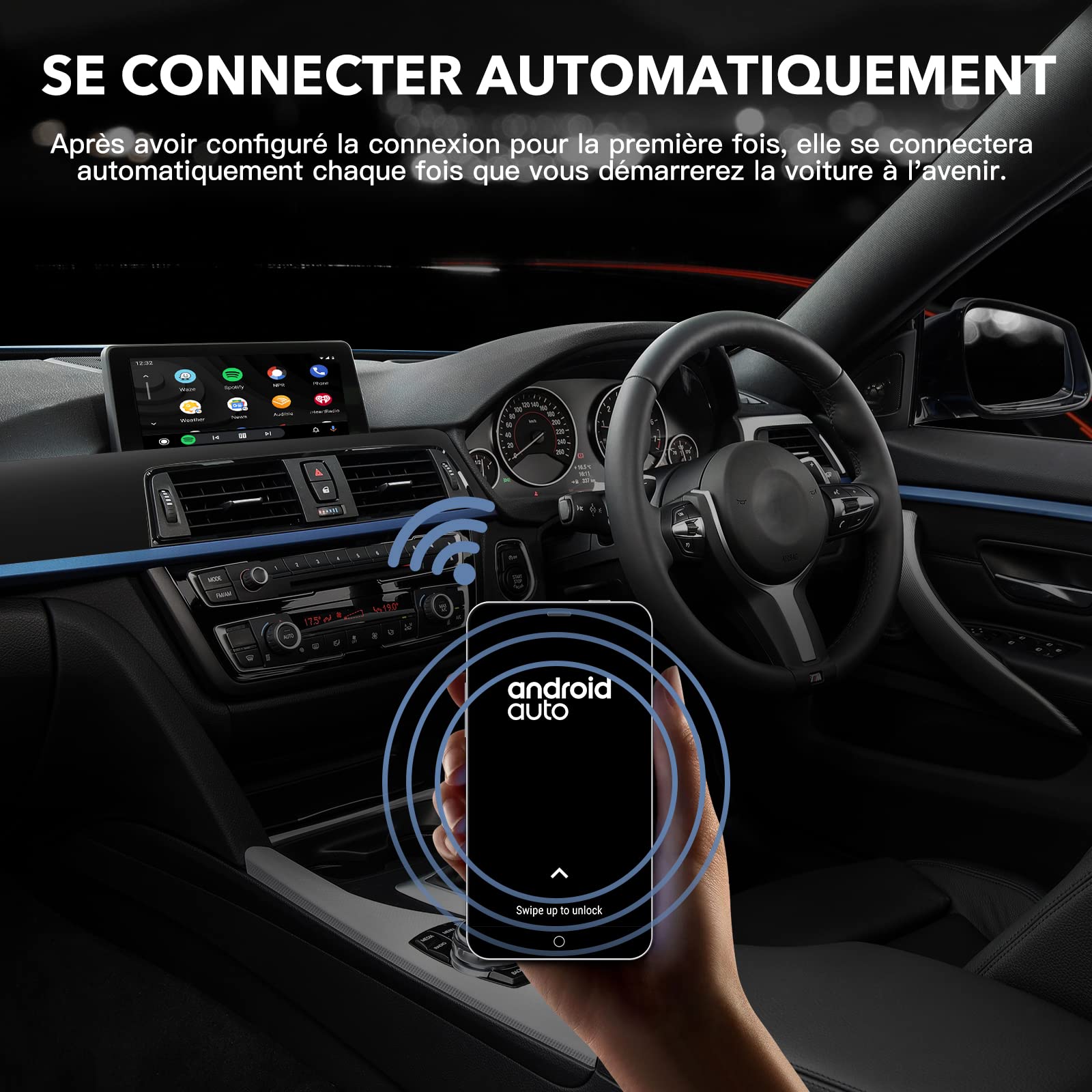 CARABC Wireless CarPlay Adapter with Netflix, 2023 The Magic Box CarPlay Adapter, Support Android 10, YouTube & Netflix, Wired to Wireless Apple CarPlay & Android Auto, Easy to Set