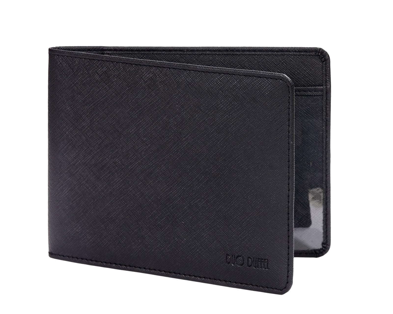 PU Leather Disabled Badge and Timer Holder Wallet Protector Disability Parking Permit Discreet Cover Hologram Safe (Black)