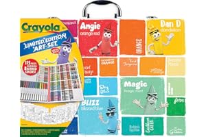 Crayola Limited Edition Coloring Set (115pcs), Kids Drawing Supplies Kit with Crayons, Markers & Colored Pencils, Birthday, Holiday for Kids, 5+