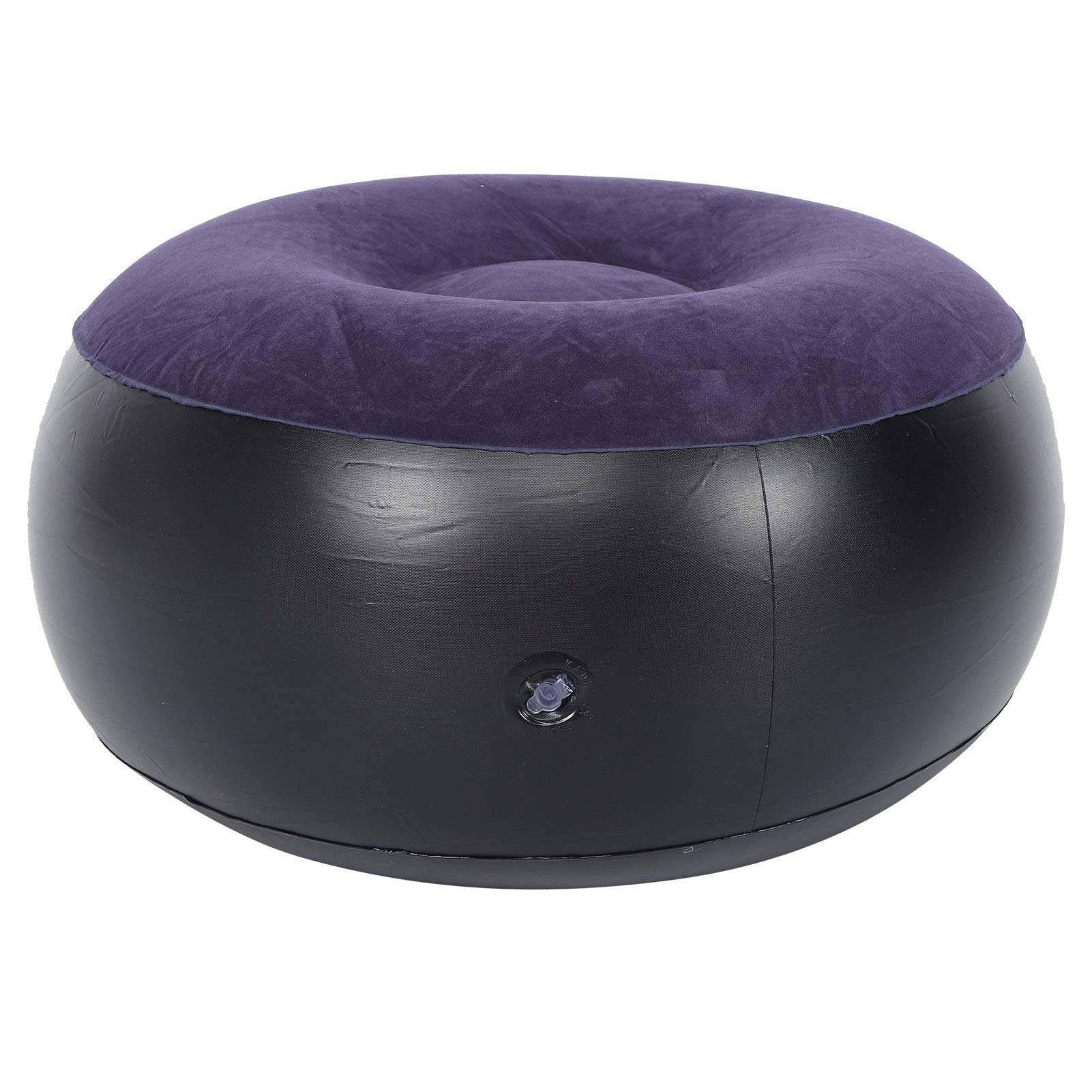 Fdit Inflatable Flocking Chair, Blue Inflatable Chair Footrest Indoor Outdoor for Home for Travel